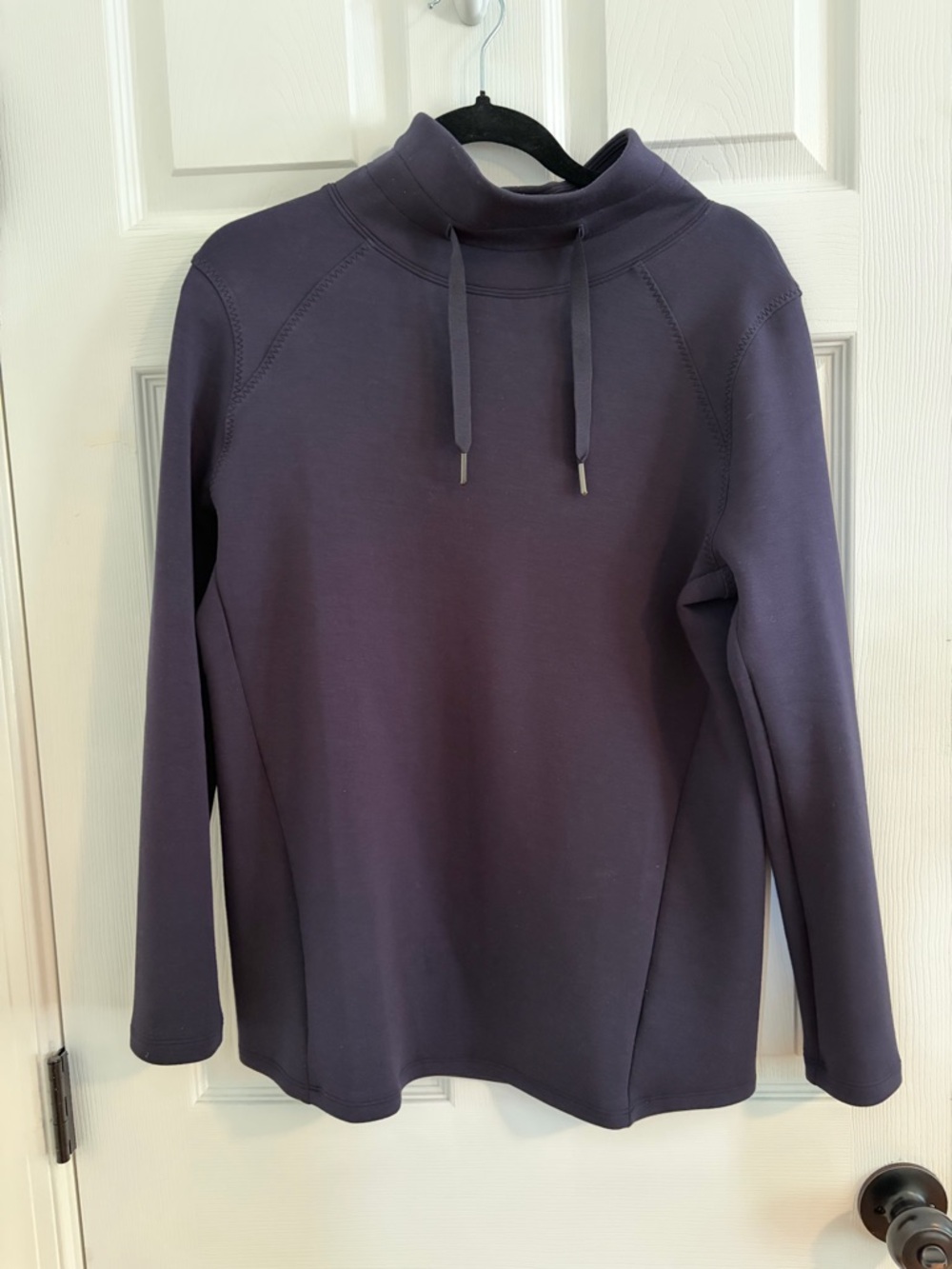 Spanx air essentials Cozy Funnel Neck Pullover navy small like new